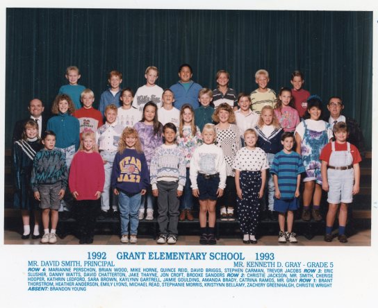 1992 Murray Stephen Grant Elementary Class Phhoto001